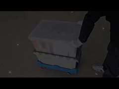 Plastico Dolly Design leggero con coperchio attaccato Nestabile Cassa piattaforma di plastica dolly