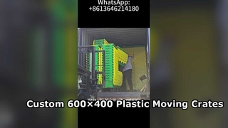 Contenitore con coperchio attaccato 600×400×315 mm – Cassa in plastica per carichi pesanti con coperchio per la logistica