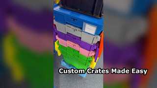Cassa mobile in plastica personalizzata con supporto per etichette laterale | Contenitore con coperchio attaccato OEM/ODM