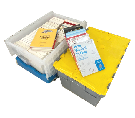 comprare 46L scatole di trasloco riciclabili scatole impilabili per magazzini fabbricazione online