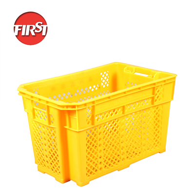 comprare 550*335*325mm Dimensione interna Logo personalizzato Casse di plastica stackabili colorate a ventilazione fabbricazione online