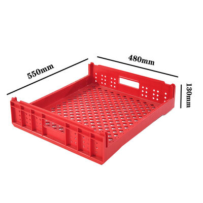 comprare Iniezione Crate di pane Mesh Nestable Crate Plastic Storage Moving Stackable Container fabbricazione online