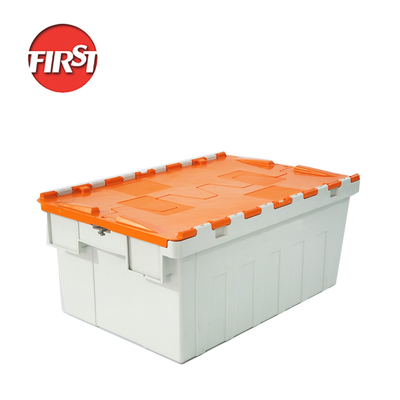 comprare 600*400*265mm PP Stackable Nestable Plastic Moving Crate con coperchio e deposito fabbricazione online