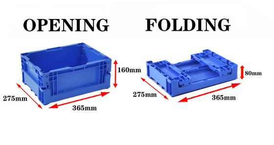 comprare Casse pieghevoli di plastica Contenitori di stoccaggio Magazzino Cassa pieghevole piccola Impilabile fabbricazione online