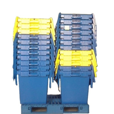 comprare Casella pieghevole massiccia Cesto di pesce di plastica con coperchio per il deposito 760x570x620mm fabbricazione online