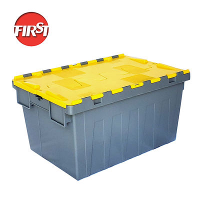 comprare Casse mobili in plastica con coperchi attaccati Scatola logistica Euro impilabile e impilabile industriale da 600x400 mm fabbricazione online