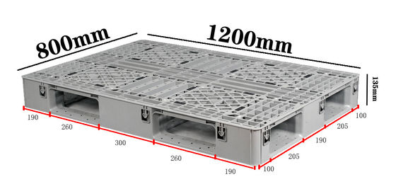 comprare Pallettino di plastica impilabile per uso pesante PP Pallettini industriali personalizzabili 1200×800 mm fabbricazione online