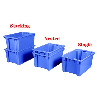 Cassa di stoccaggio Cassa di plastica solida Cassa mobilita Cassa impilabile e instabile 600x400 mm