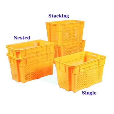 Cassa di plastica instabile personalizzata per frutta, verdura e prodotti acquatici