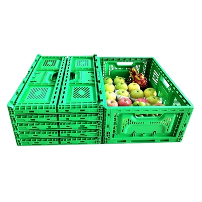 Cassa di plastica pieghevole per l'imballaggio di ortaggi nel cestino per il raccolto agricolo