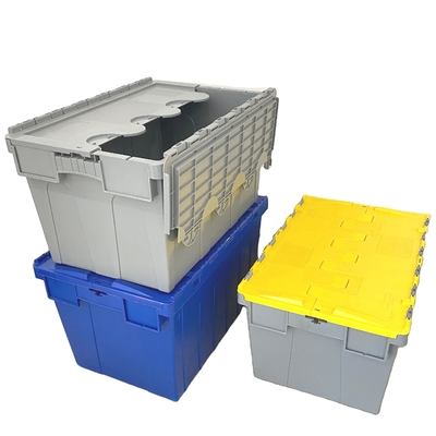Contenitore di scatole mobili impilabili in plastica alimentare con coperchio per la conservazione 600x400x315 mm
