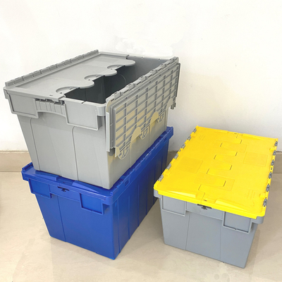 Cassa instabile con coperchio attaccato Contenitore di stoccaggio in plastica impilabile 600*400*315mm Pp Heavy Duty